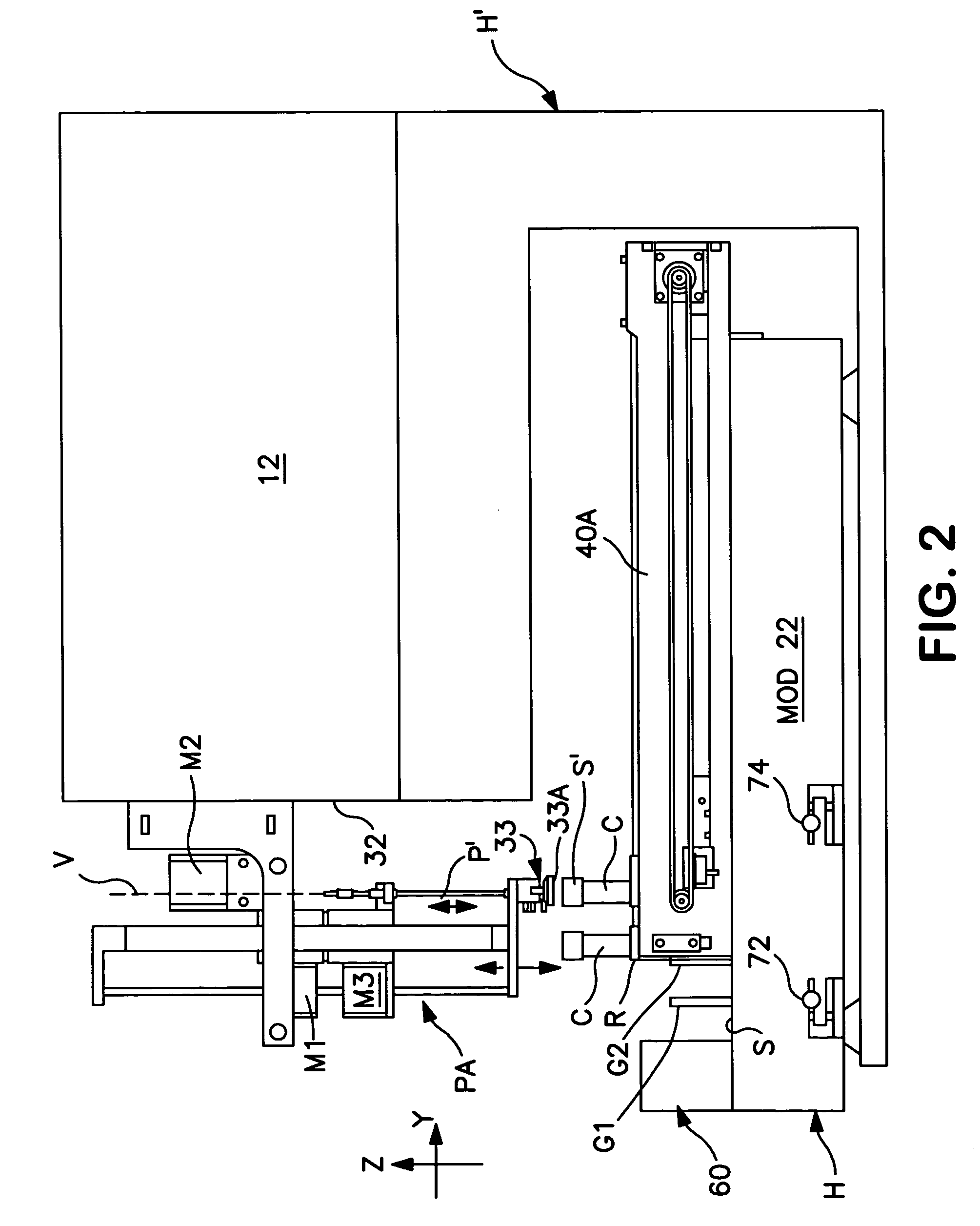 Magnetic specimen-transport system for automated clinical instrument