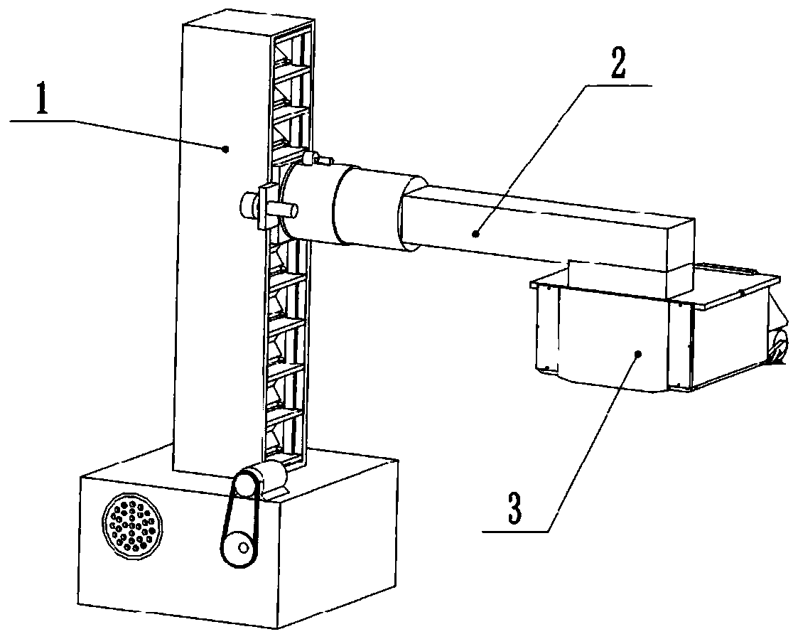 Long-strip-shaped chicken feeding trough cleaning and collecting device