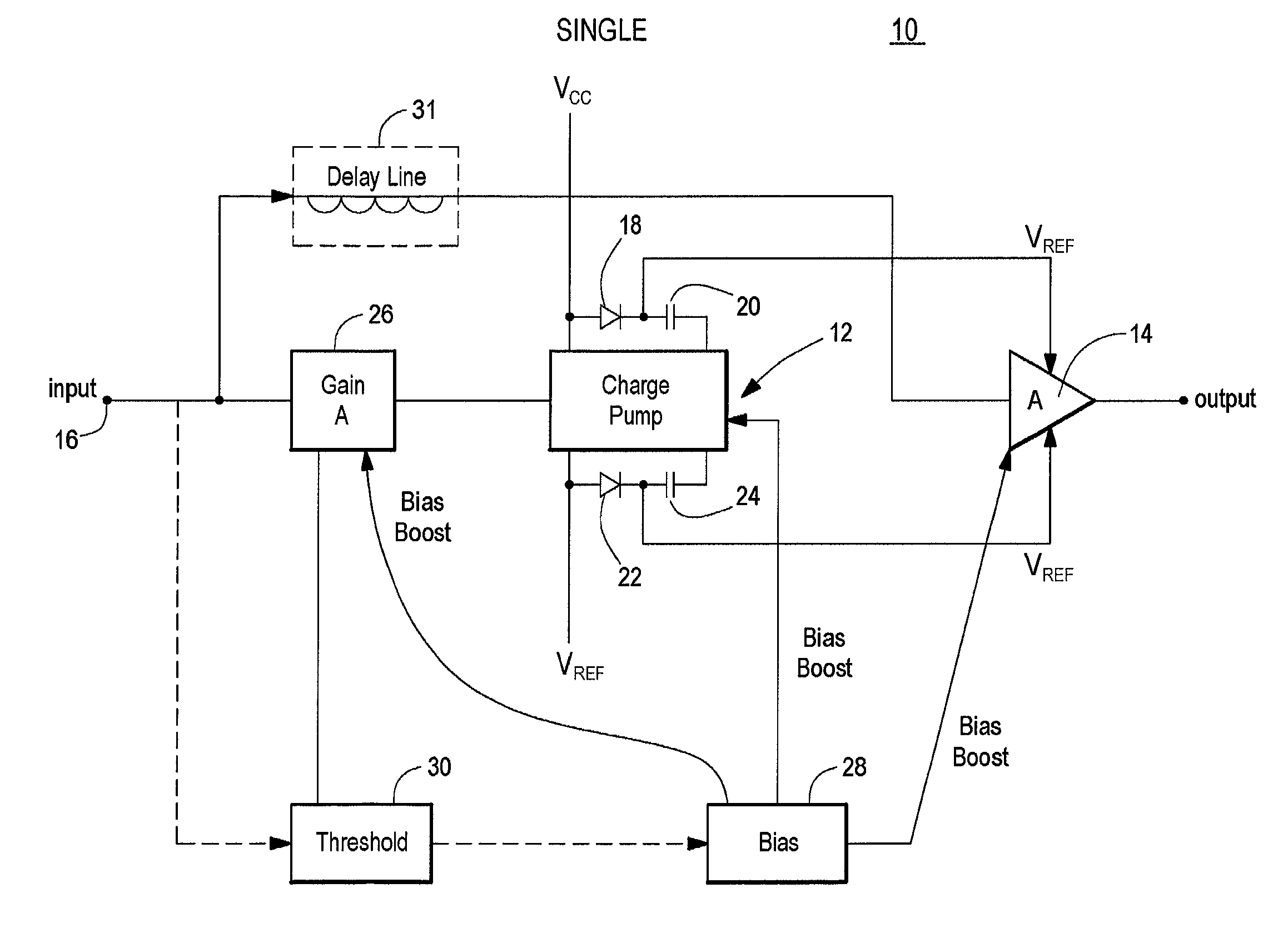 Amplifier system with on-demand power supply boost