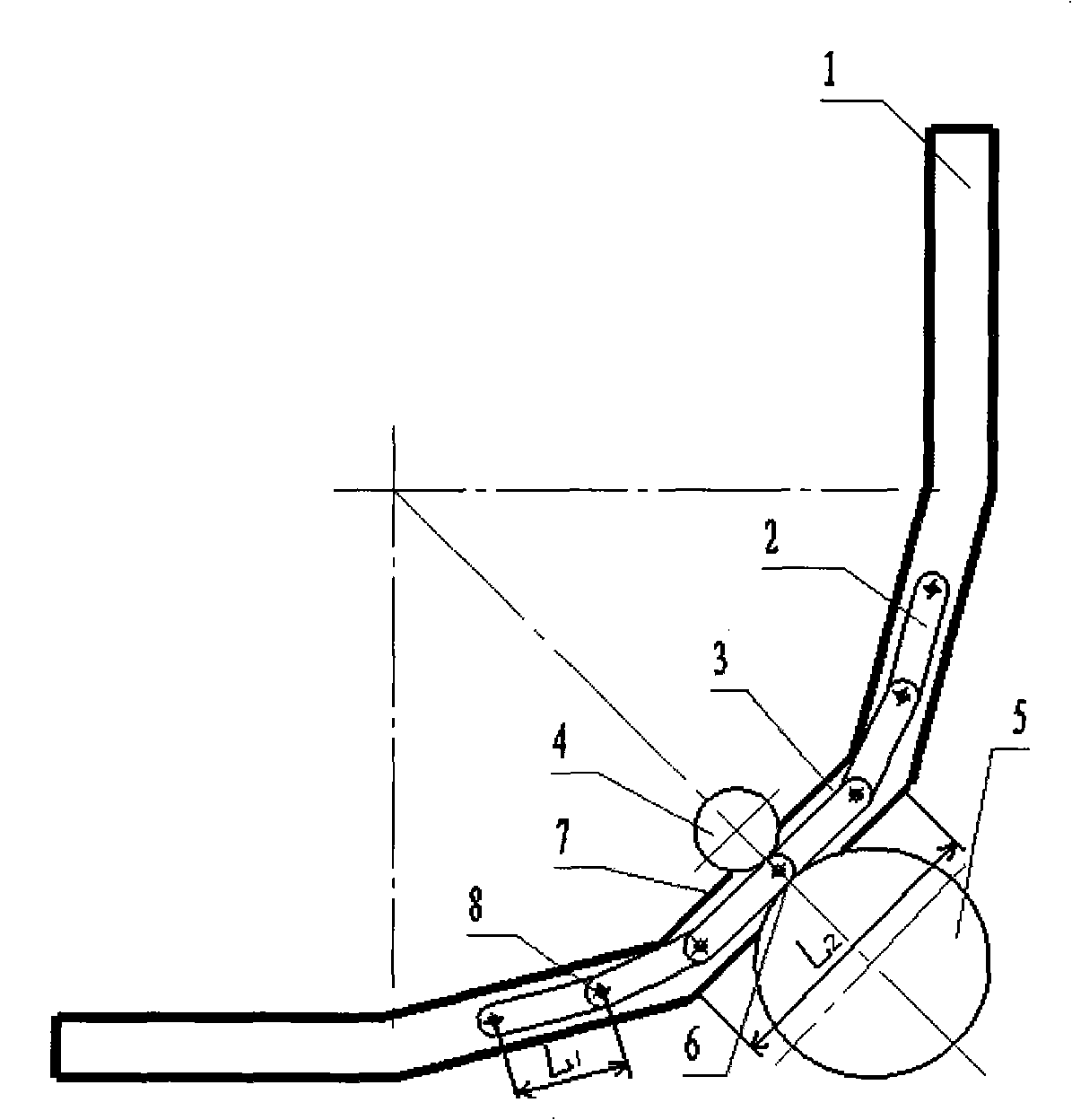 Rail vehicle driving wheel system without swing at curve bend