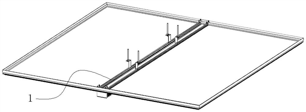 Lamp mounting device and integrated ceiling