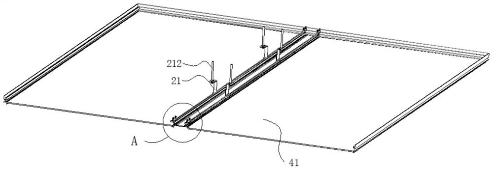 Lamp mounting device and integrated ceiling