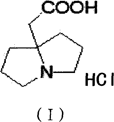Preparation method of pyrrolizidine-9-acetic acid hydrochloride
