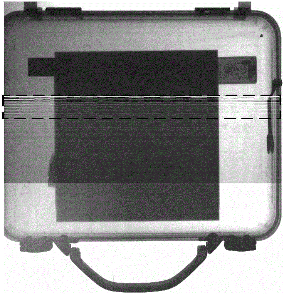 Recognition and correction method of tremor or knock artifact in dark field image templates of detector