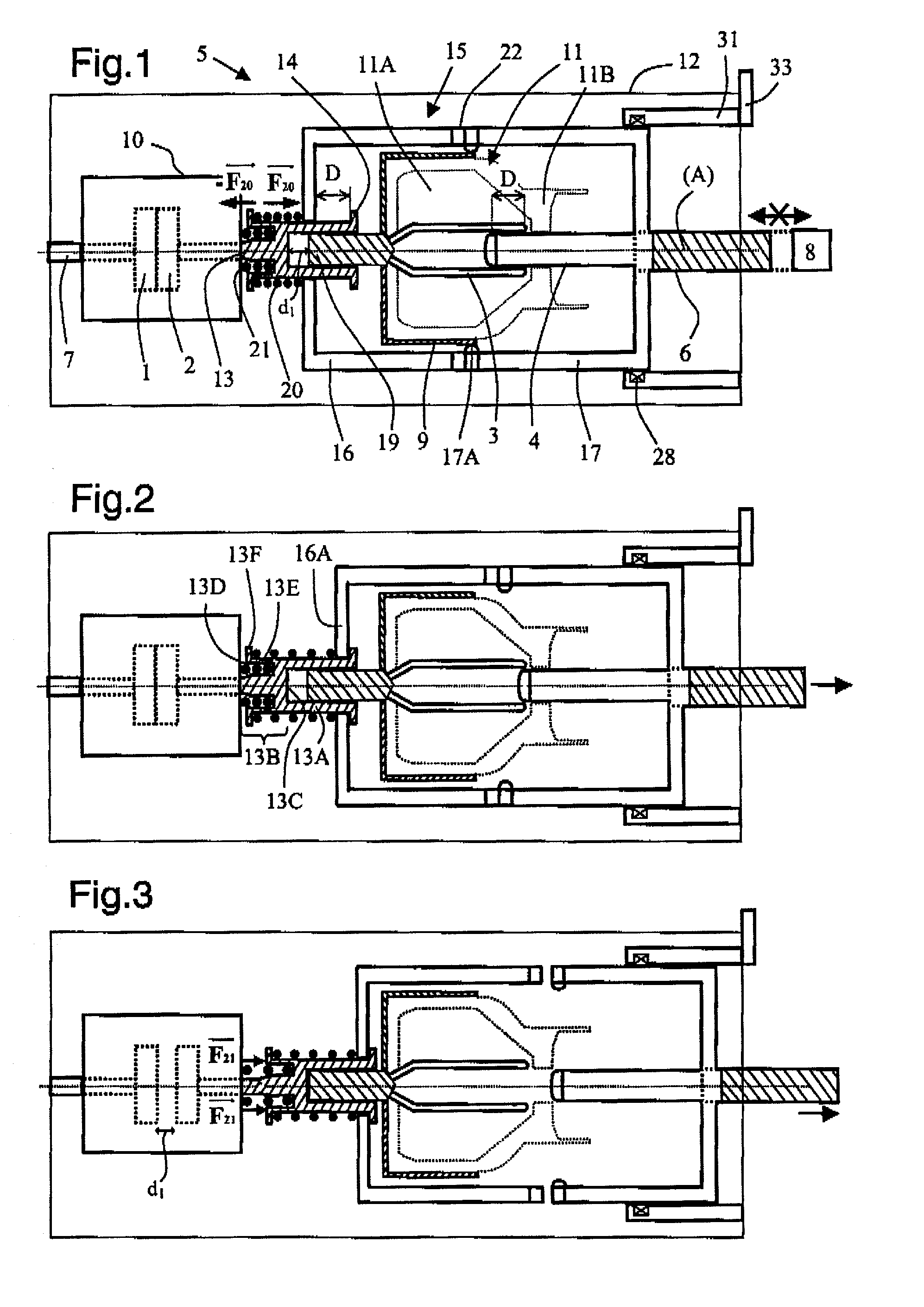 High-voltage interrupter device having combined vacuum and gas interruption