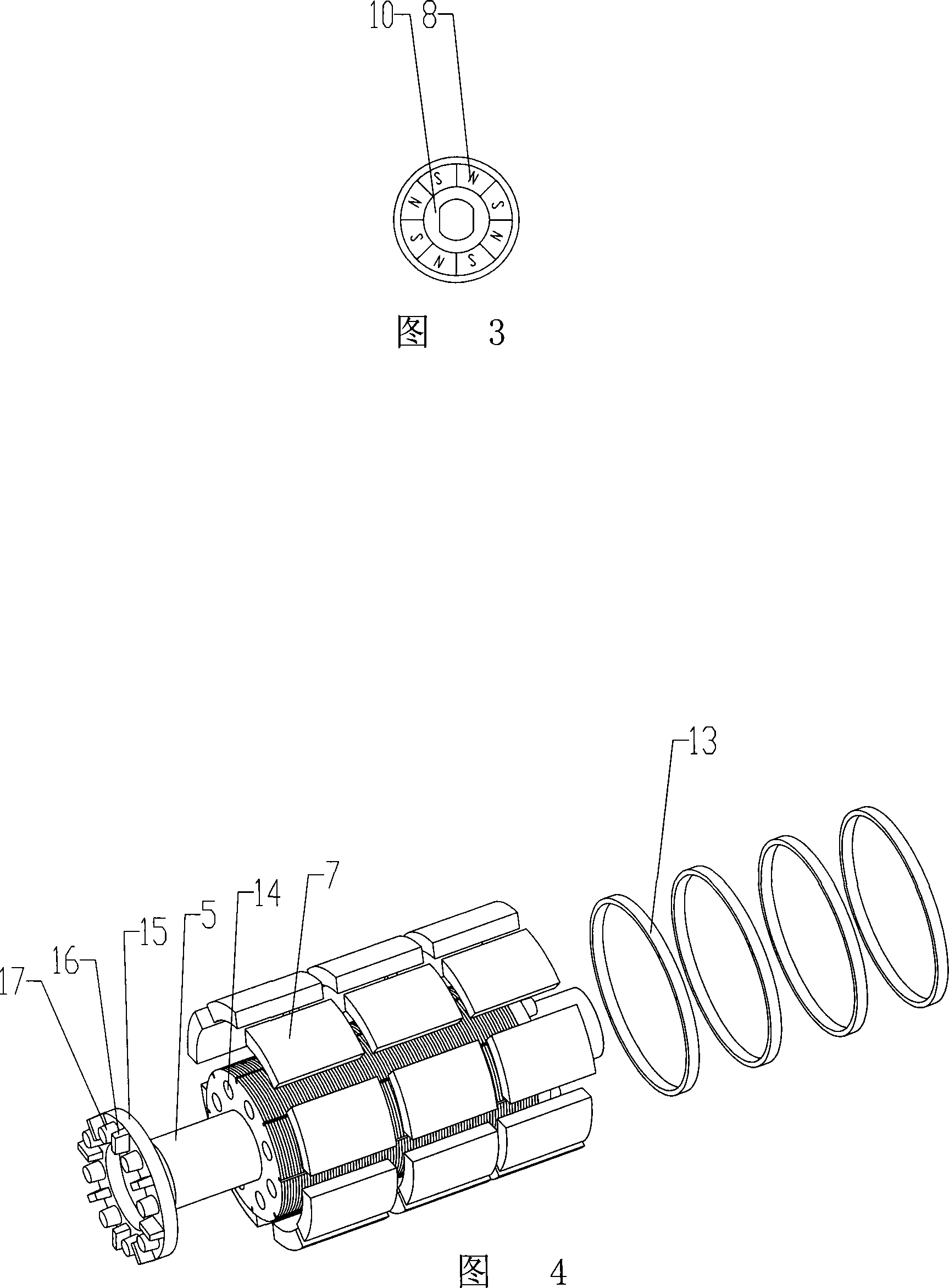 A permanent magnet DC motor