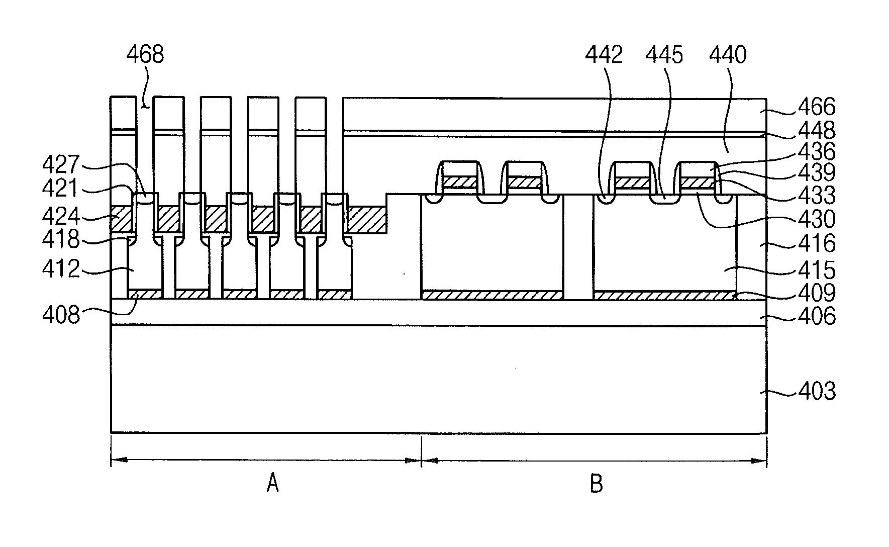 Capacitor having an electrode structure, method of manufacturing a capacitor having an electrode structure and semiconductor device having an electrode structure