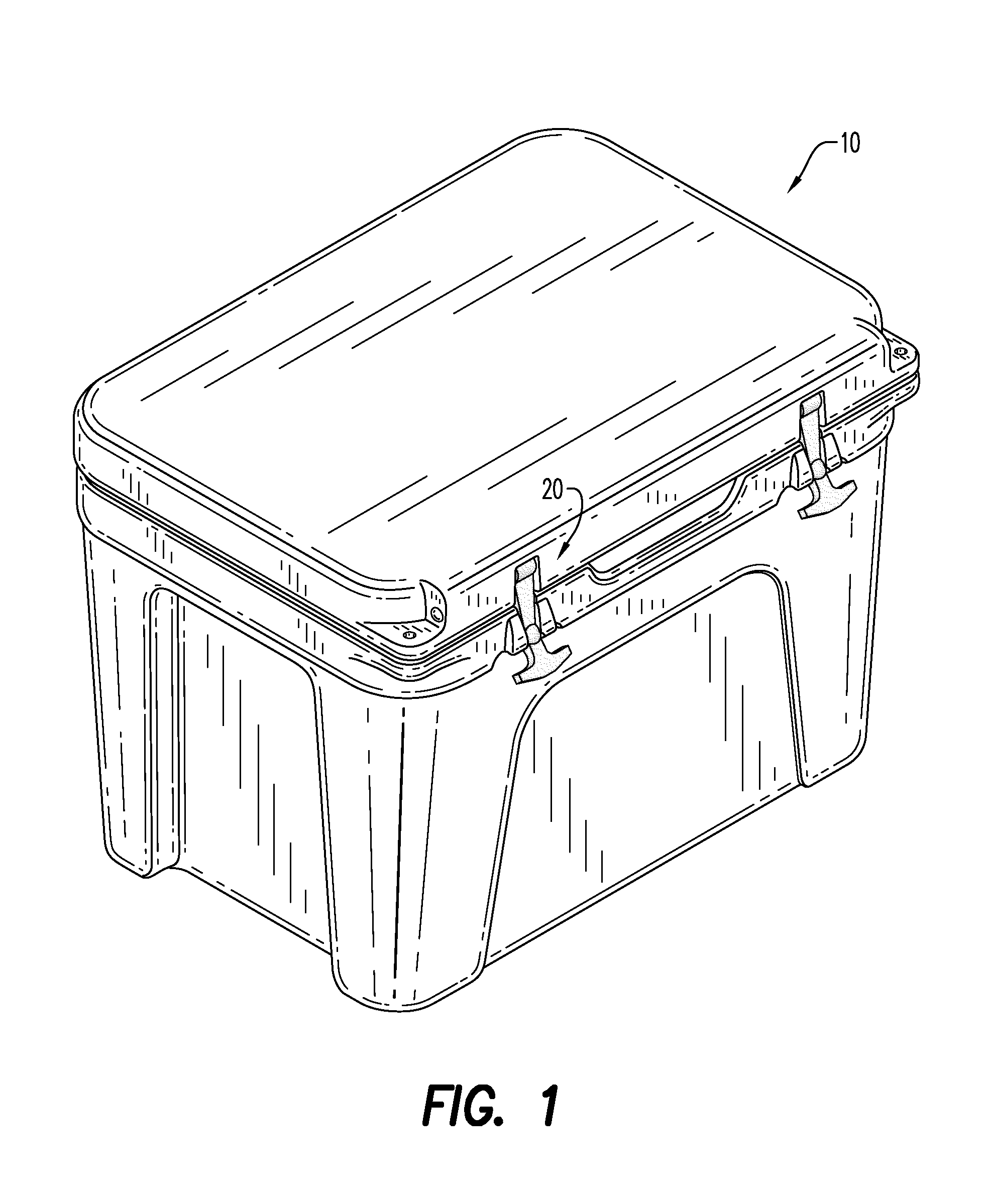 Insulating container and latching mechanism