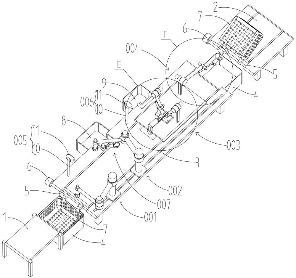 An automatic shell peeling line