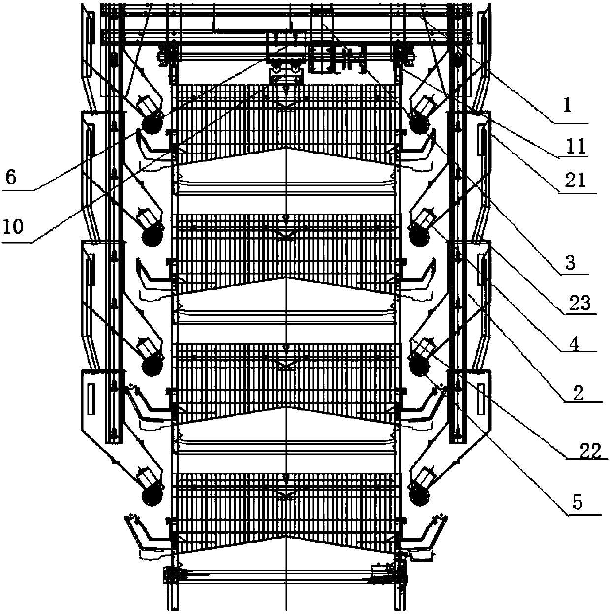 Accurate feed putting device based on stepping motors for poultry breeding