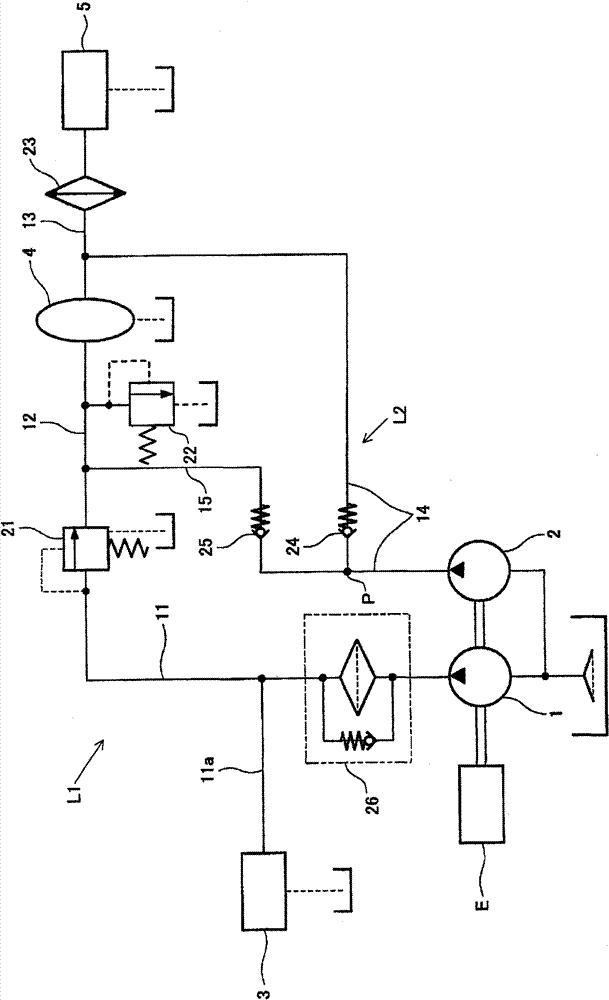 Hydraulic pressure supply device for industrial vehicle