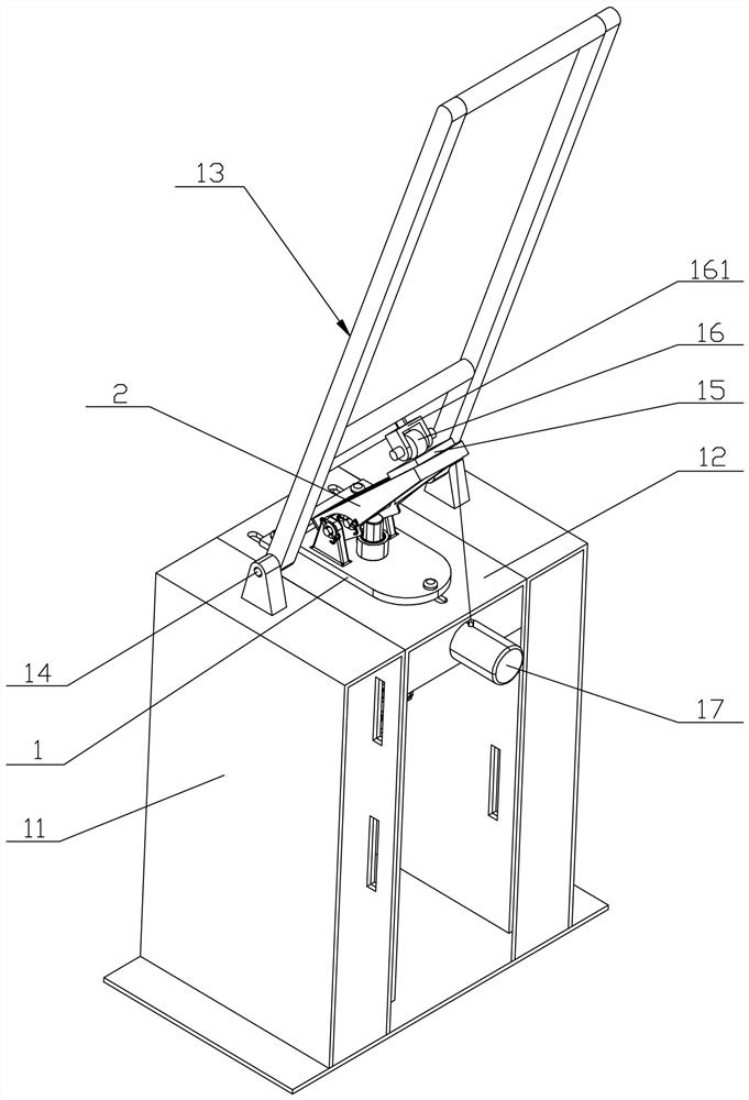 A floor-standing brake master cylinder performance test device and method