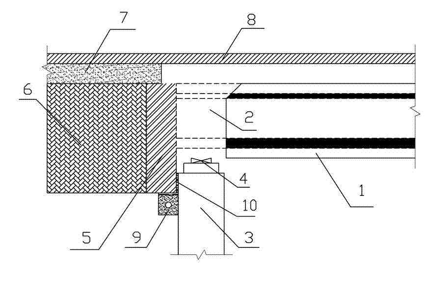 Method for arranging semi-integral hidden expansion joint for abutment and bridge girder