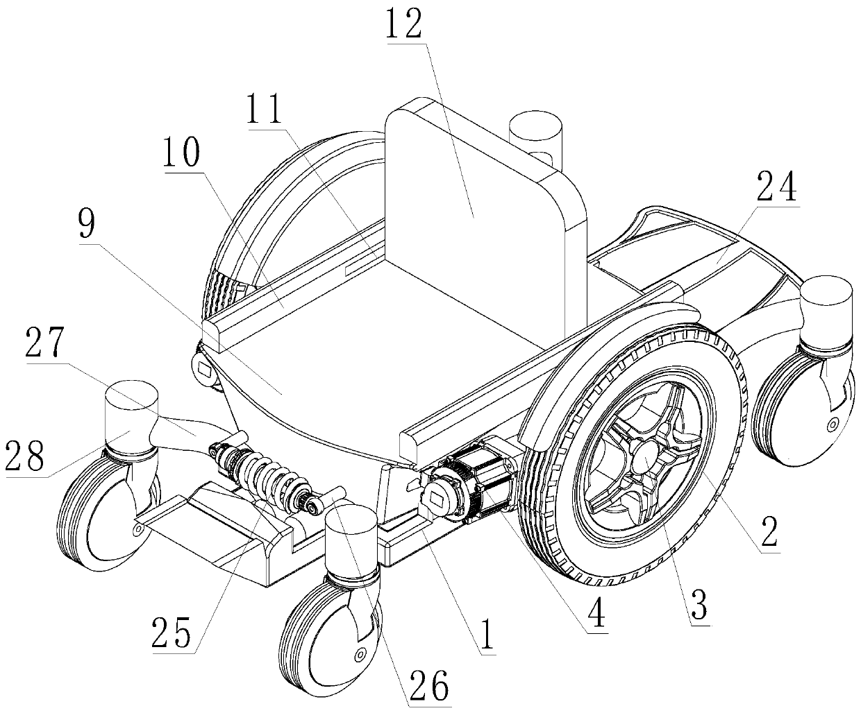 Wheelchair for emergency department