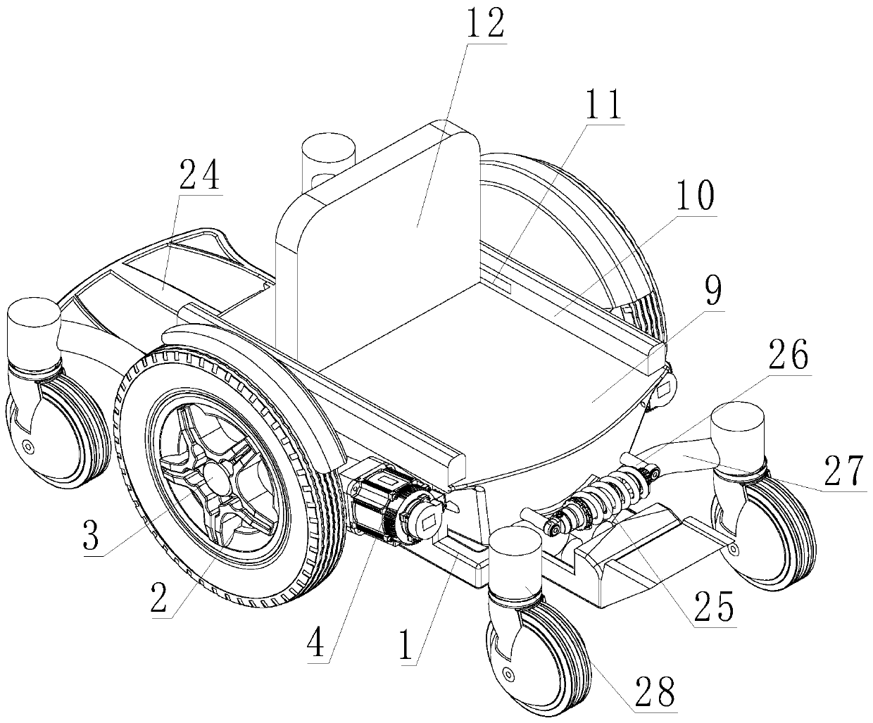 Wheelchair for emergency department