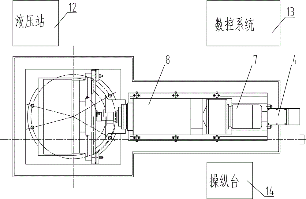 Machine tool special for machining gamma-knife spherical cap focusing holes