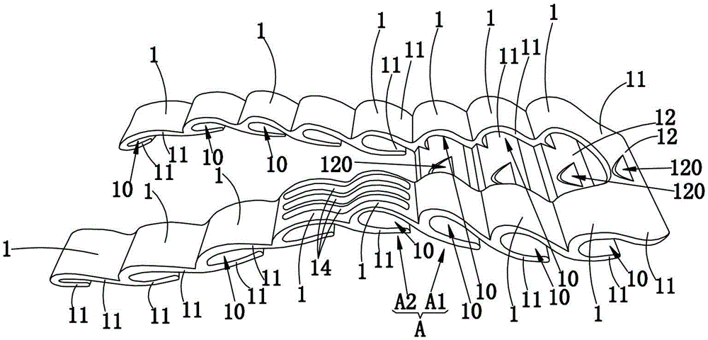 Shock-alleviating rebounding splashproof shoe sole