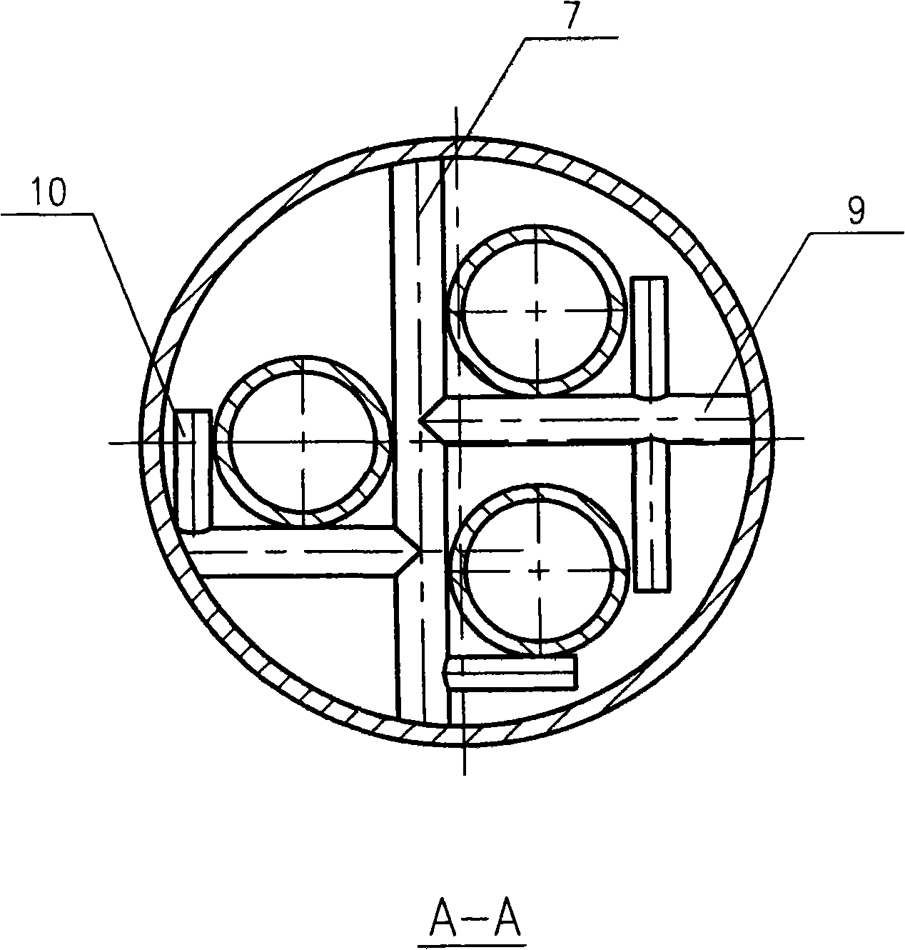 Star shaped casing tube preheater for large-scale canalization dissolving out apparatus