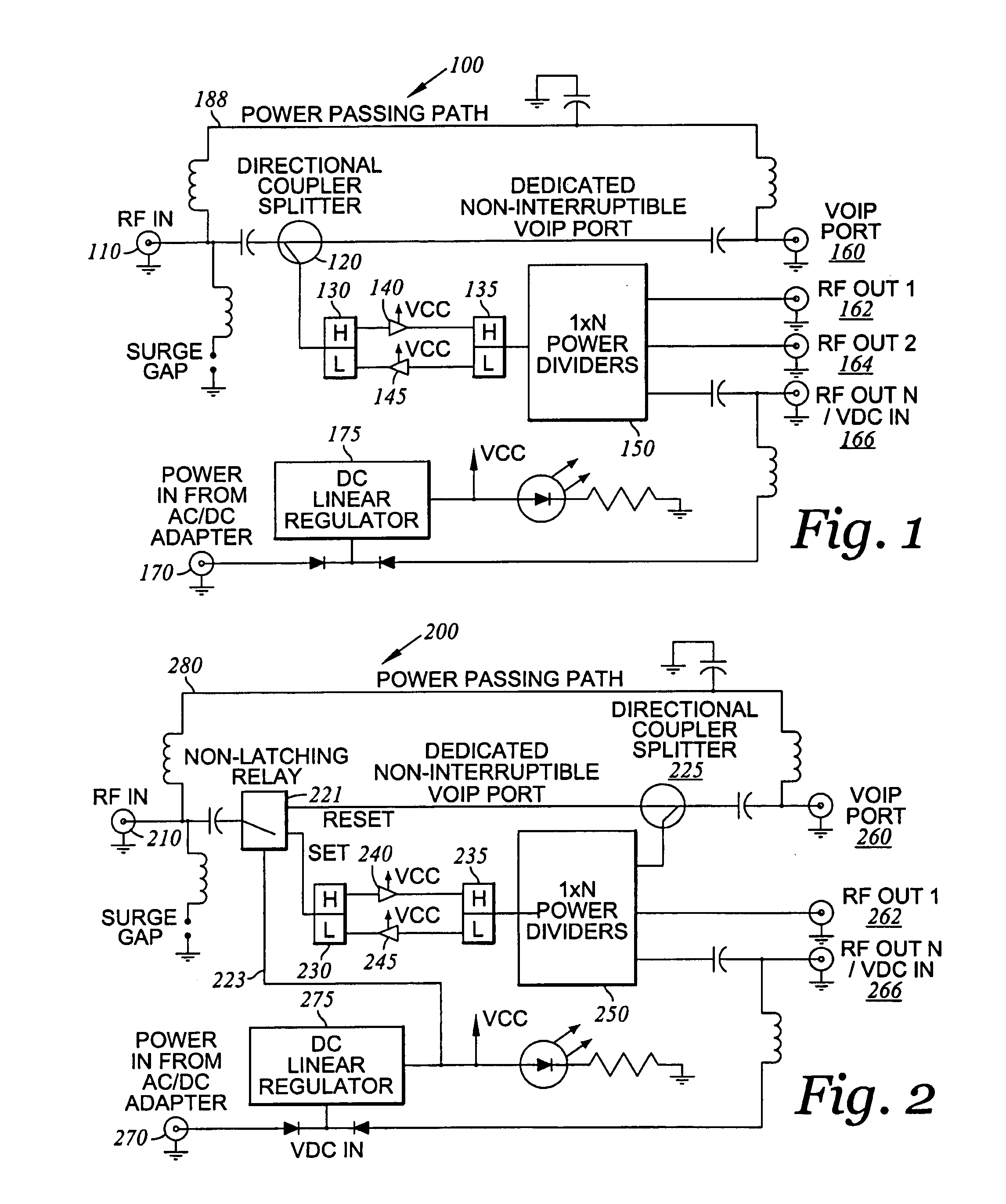 Bi-directional amplifier with non-interruptible port