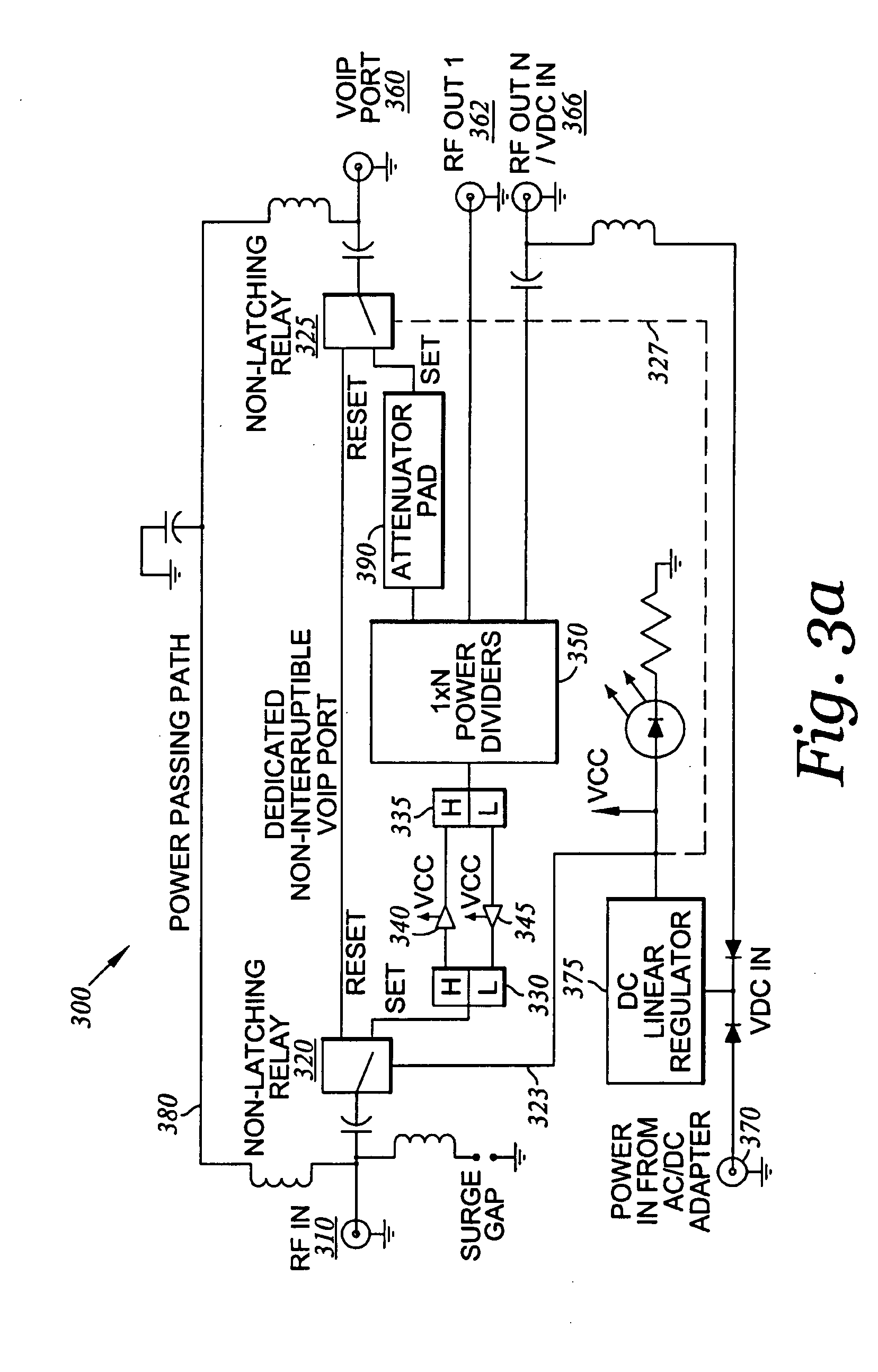 Bi-directional amplifier with non-interruptible port