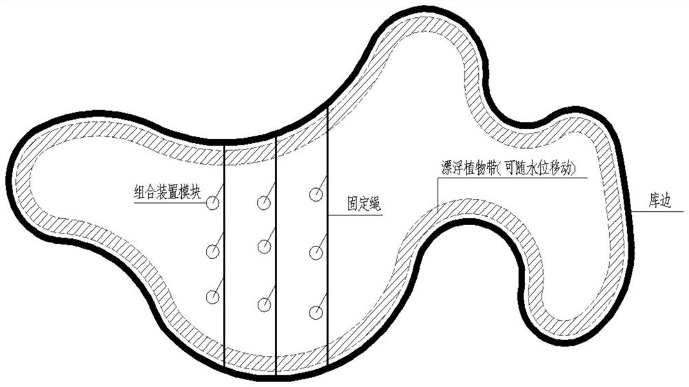 Method for treating eutrophication of small water body in hilly area