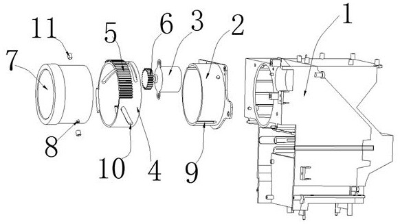 Electric focusing mechanism of projector