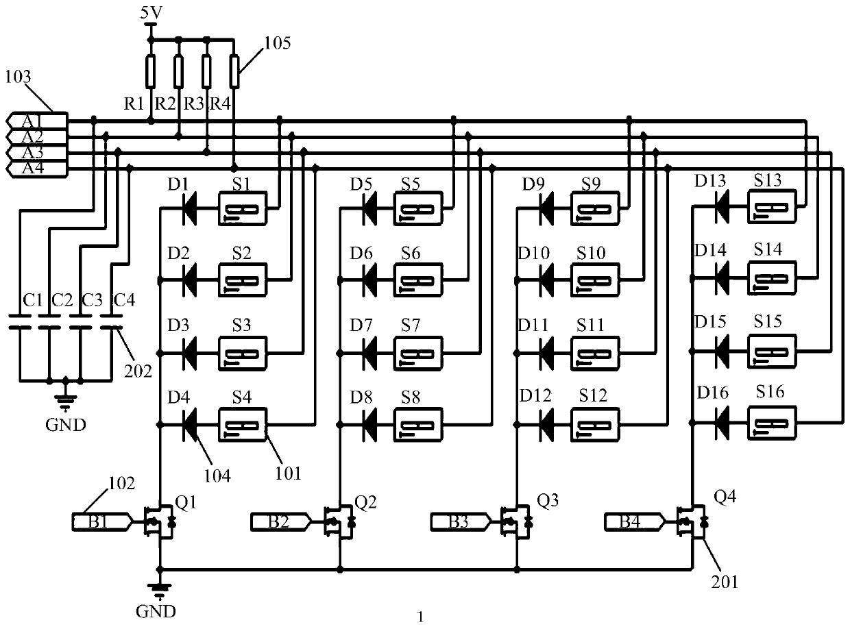 Toggle switch state detection circuit, method and device