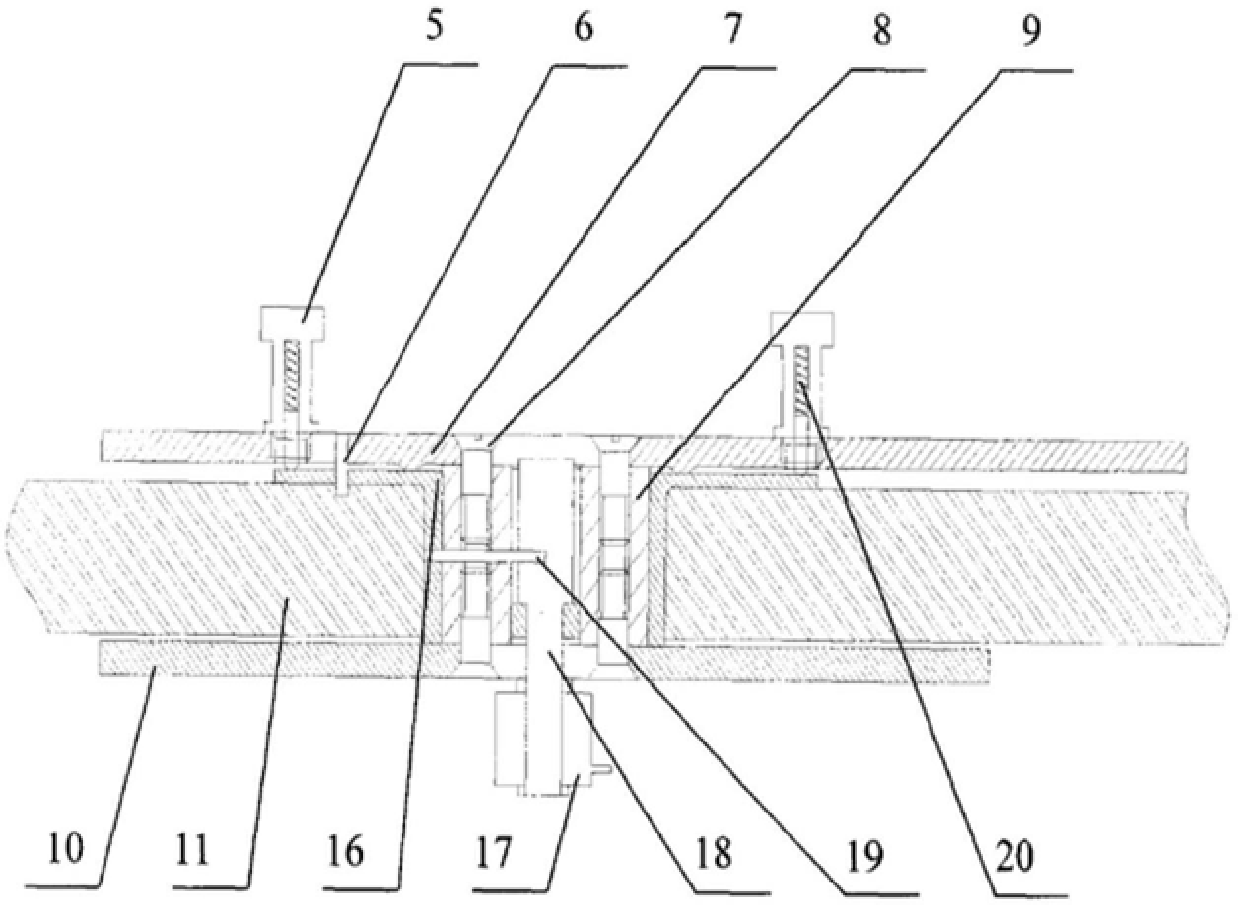 A ground simulation test device for folding wing deployment mechanism