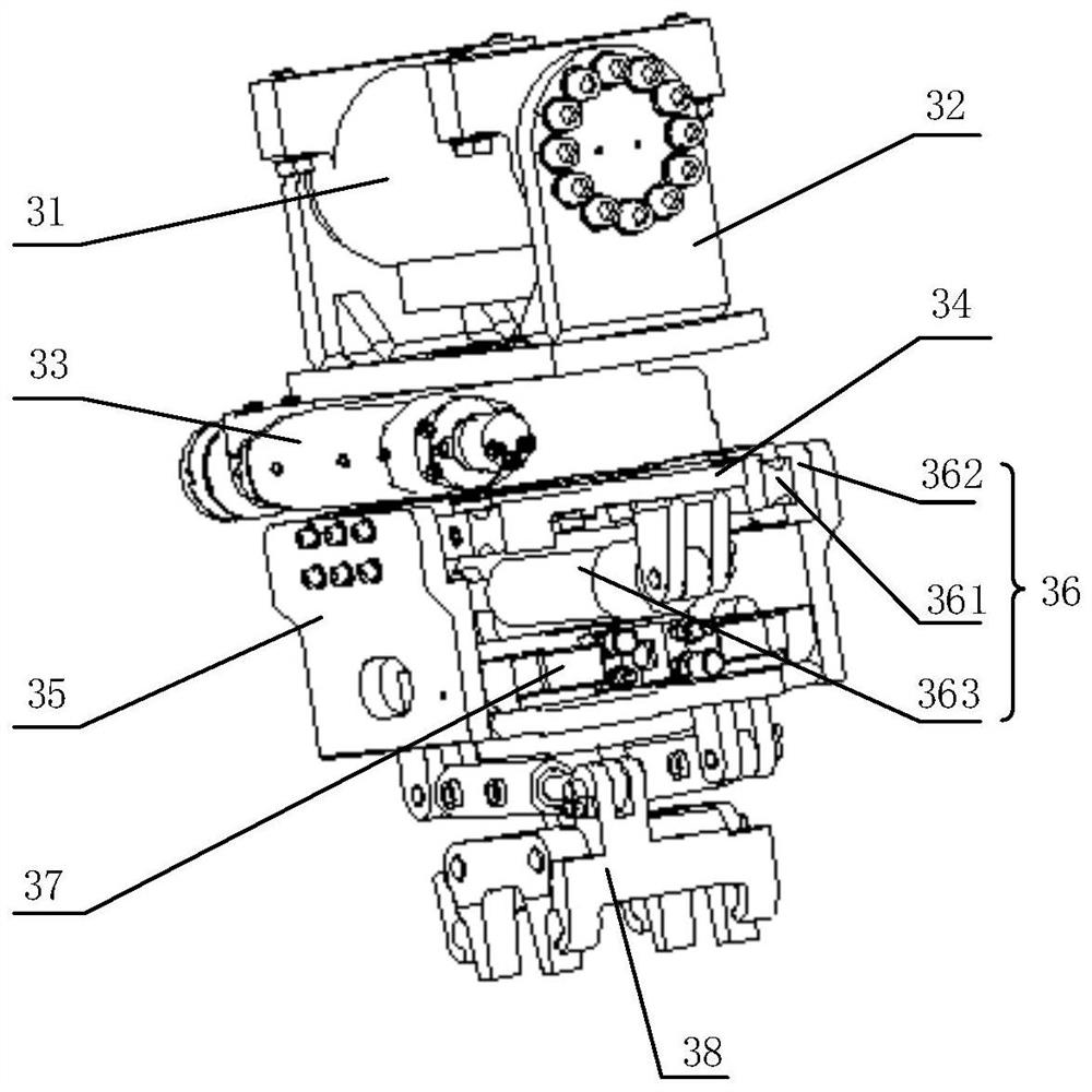 A tool changing device for changing the hob of a shield machine