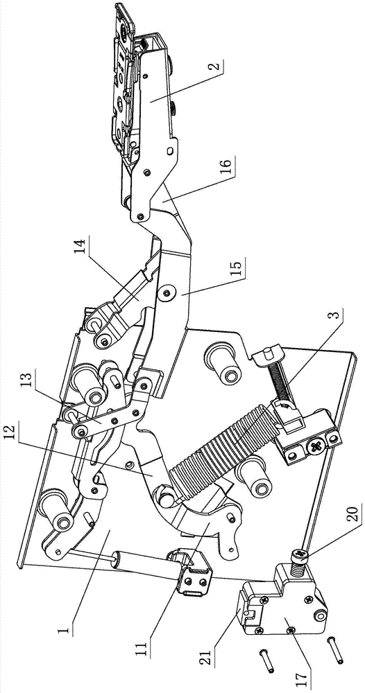 Force adjustment mechanism of furniture upturning device