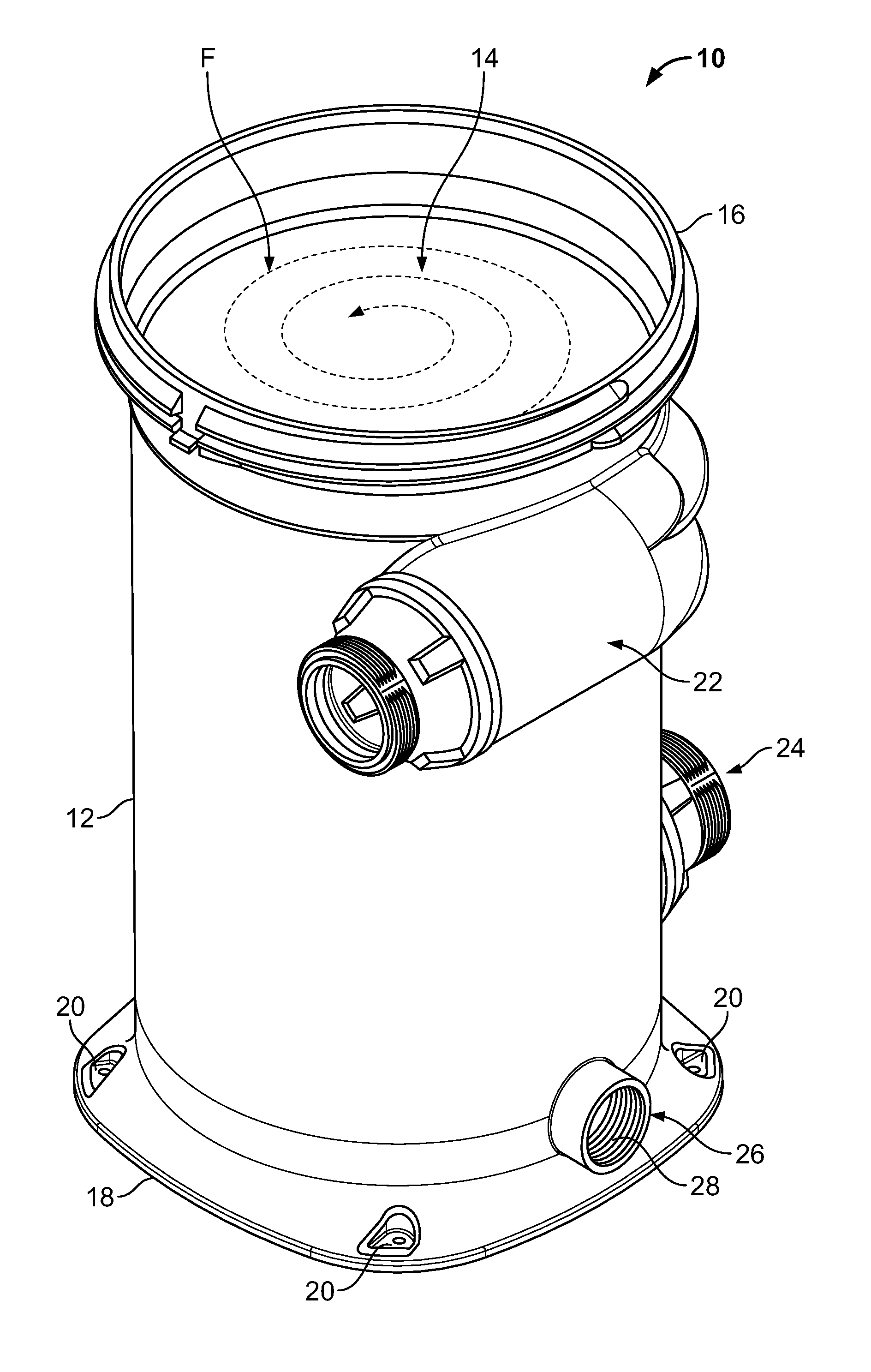 Velocity Reducing Pool Filter Port