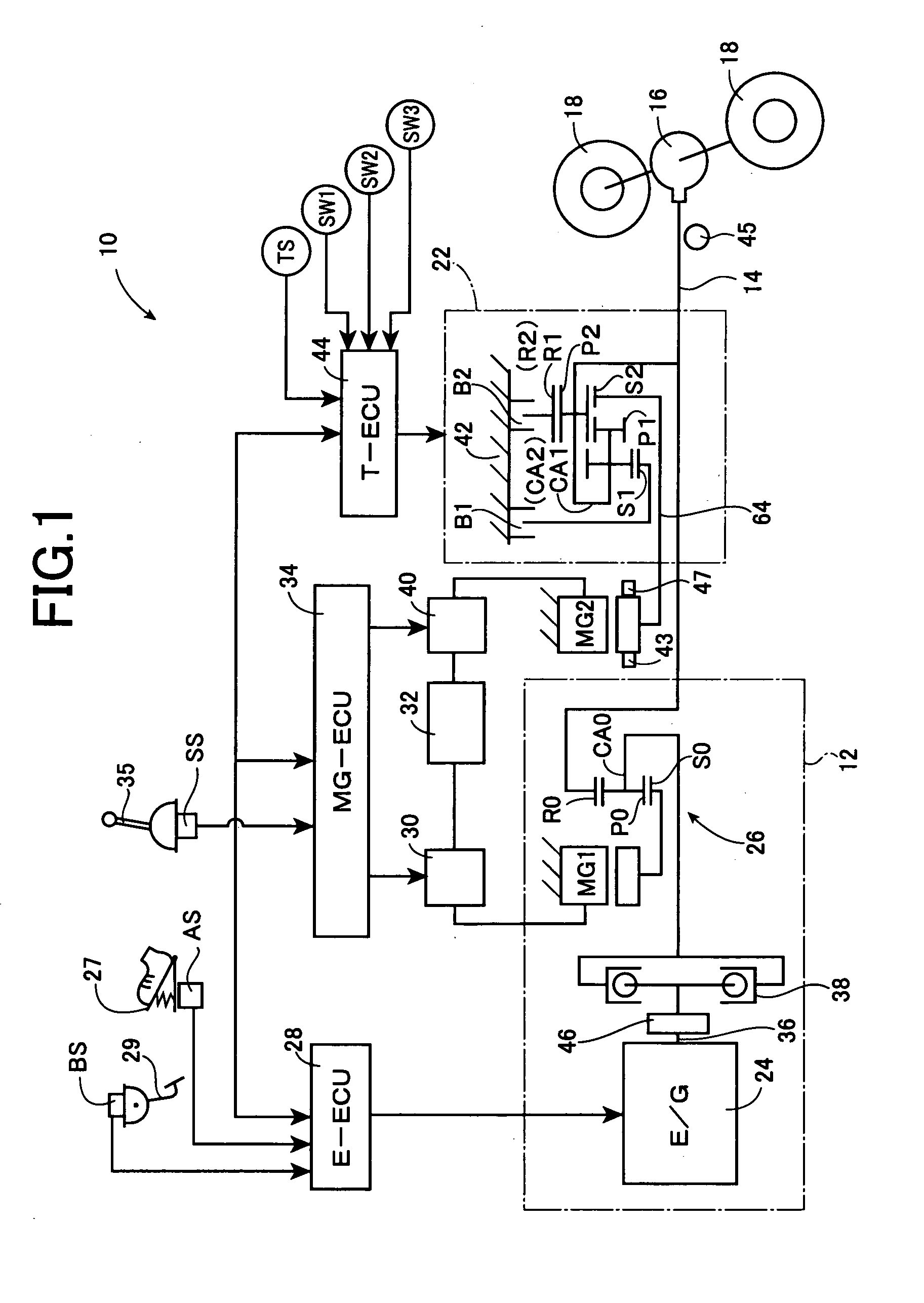 Control device for vehicular power transmitting apparatus