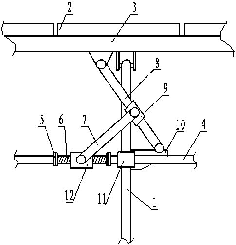 A single-axis tracking photovoltaic power generation structure