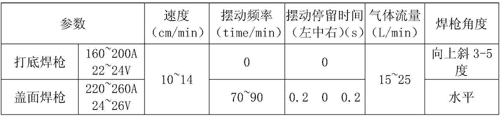 Method for automatically welding double wires through vertical-position fillet welding