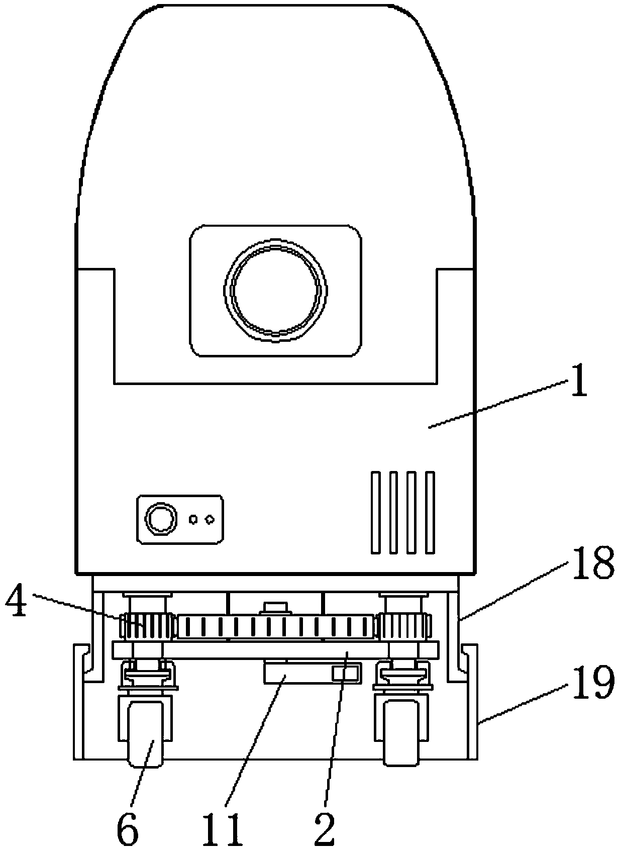 Trundle control mechanism convenient to hide and used for mobile air conditioner