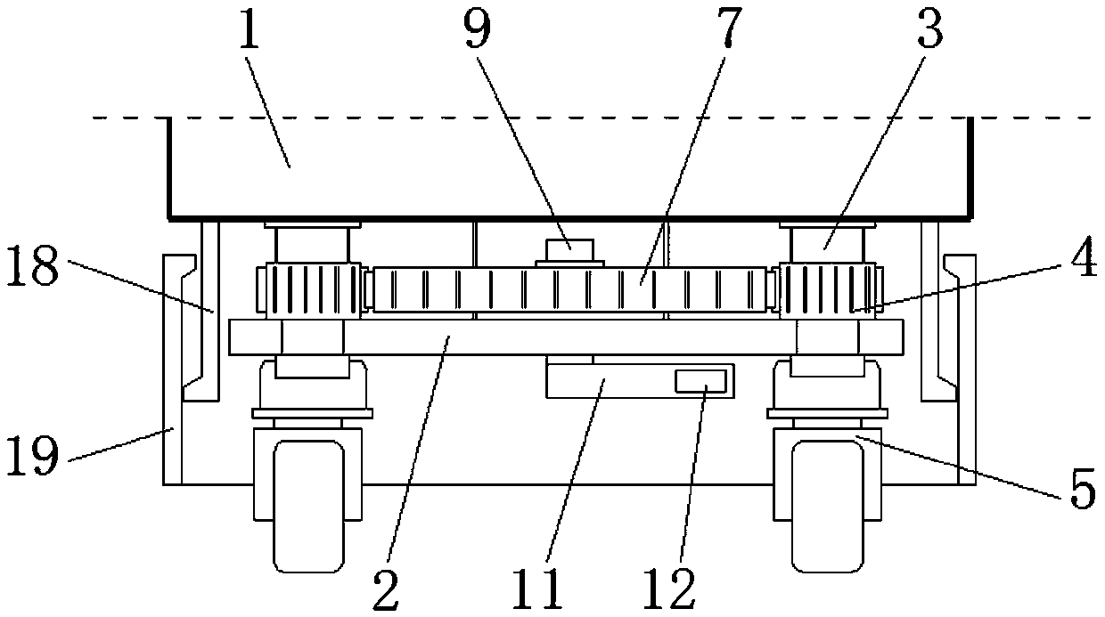 Trundle control mechanism convenient to hide and used for mobile air conditioner