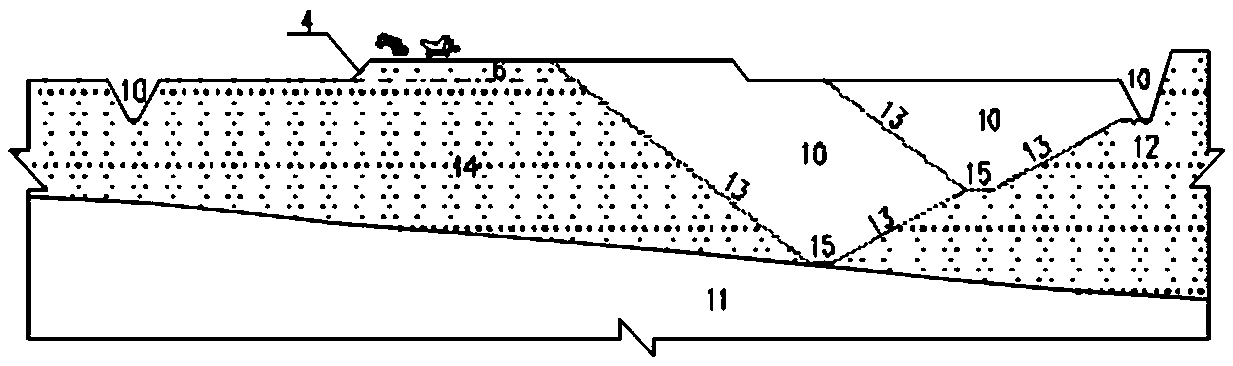 Tailing dry type recovery method of valley type tailing pond based on underground water drainage