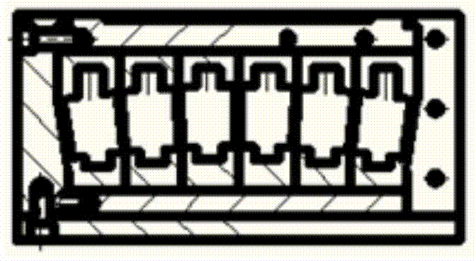 RTM (resin transfer molding) molding method for carbon-fibre composite complex grid structure