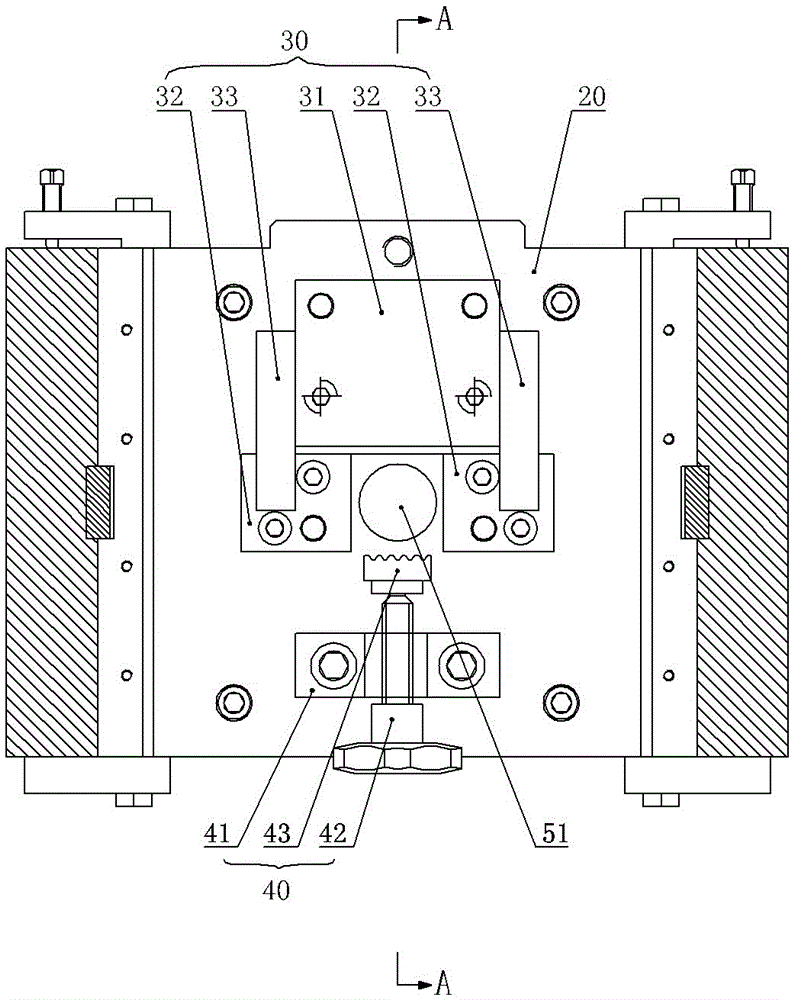 Root positioning mechanism for T root blade profile detection of steam turbine