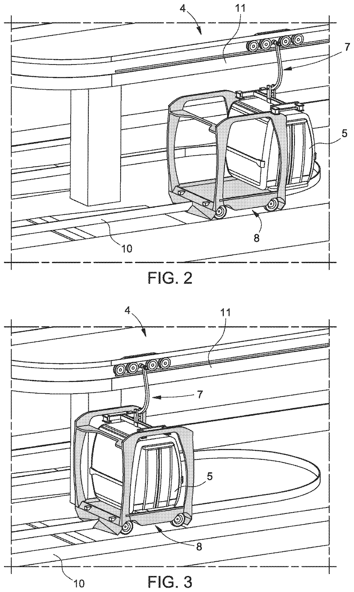 Hybrid cable/rail transportation system