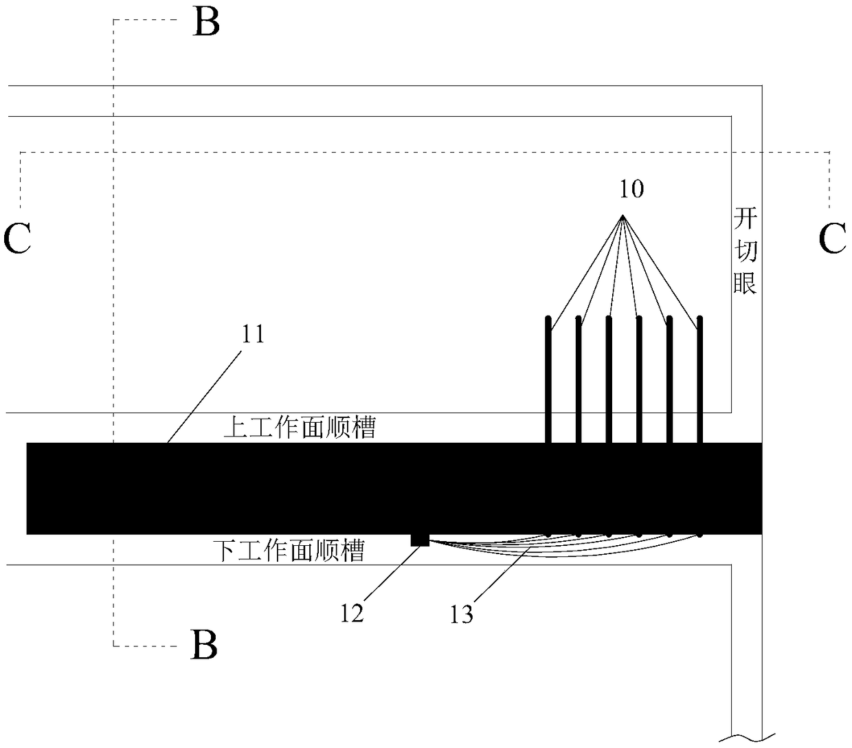 Goaf overlaying basic top rock stratum dynamic settlement amount observation device and method