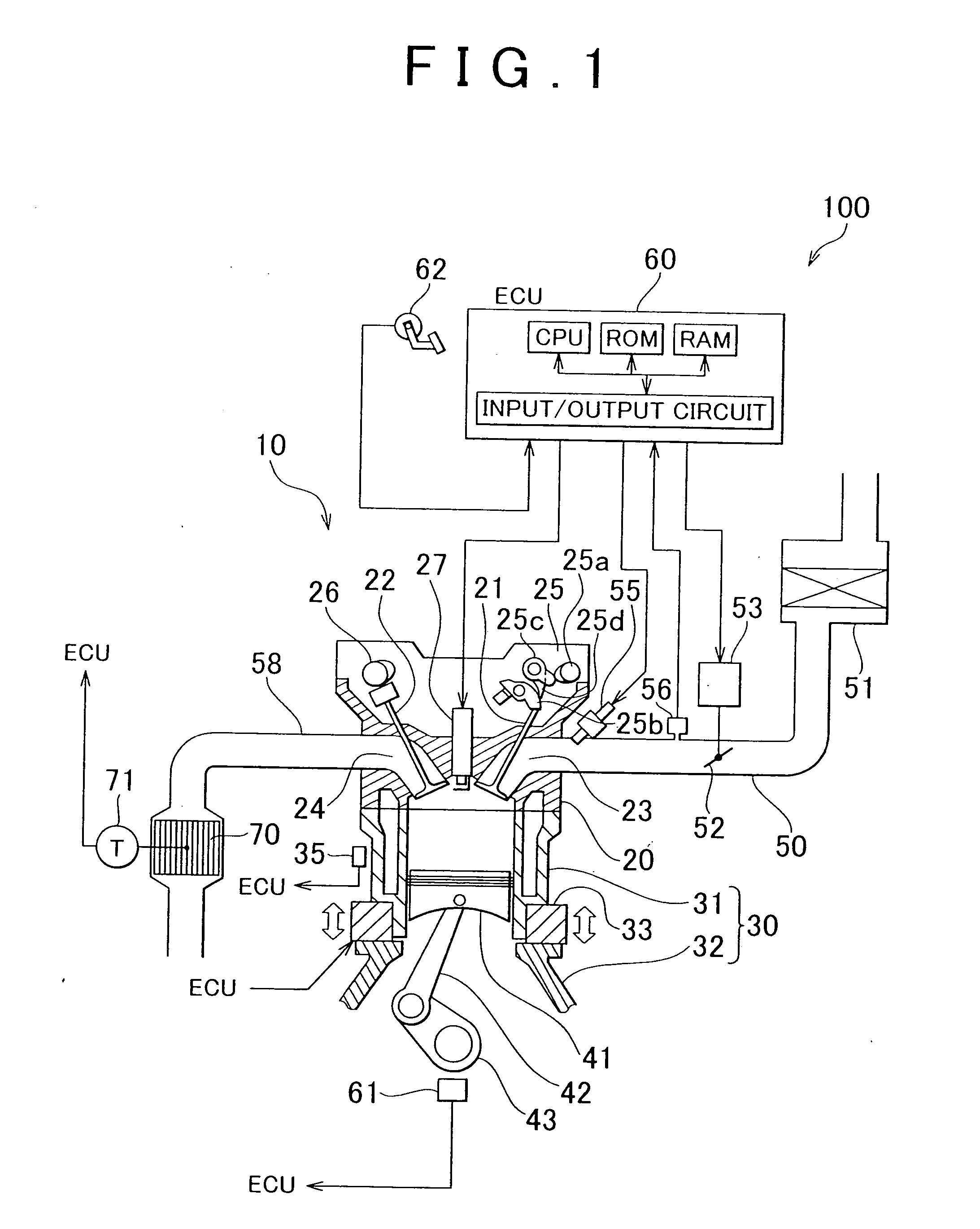 Internal combustion engine with variable compression ratio and valve characteristics