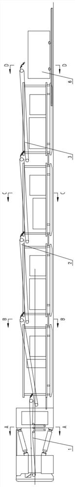 TBM multistage muck discharging device and method