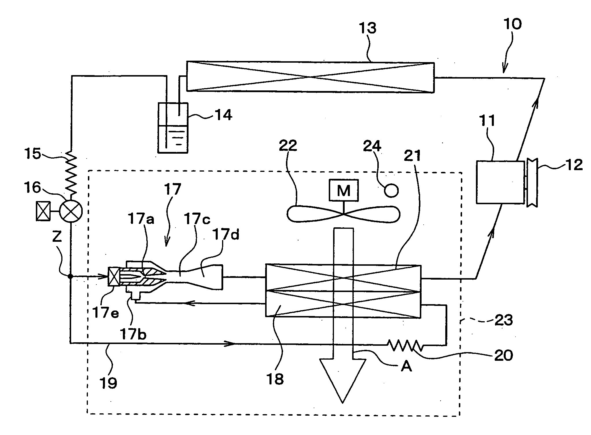 Ejector cycle device