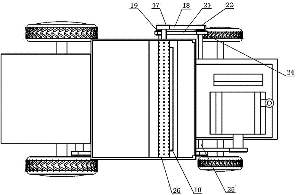 Self-propelled double-layer straw and surface soil mulching machine for orchard