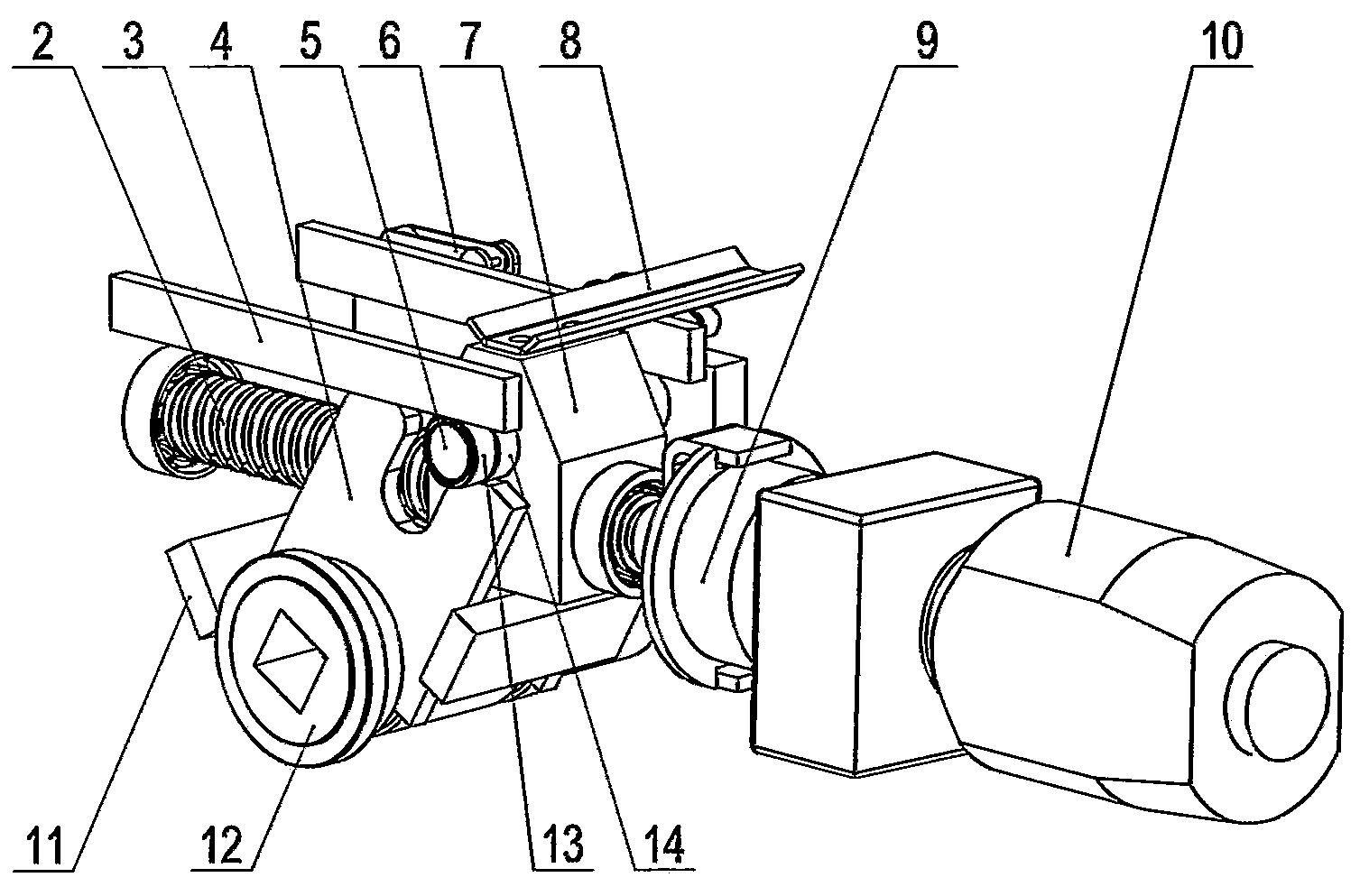 Operating device for inflating cabinet