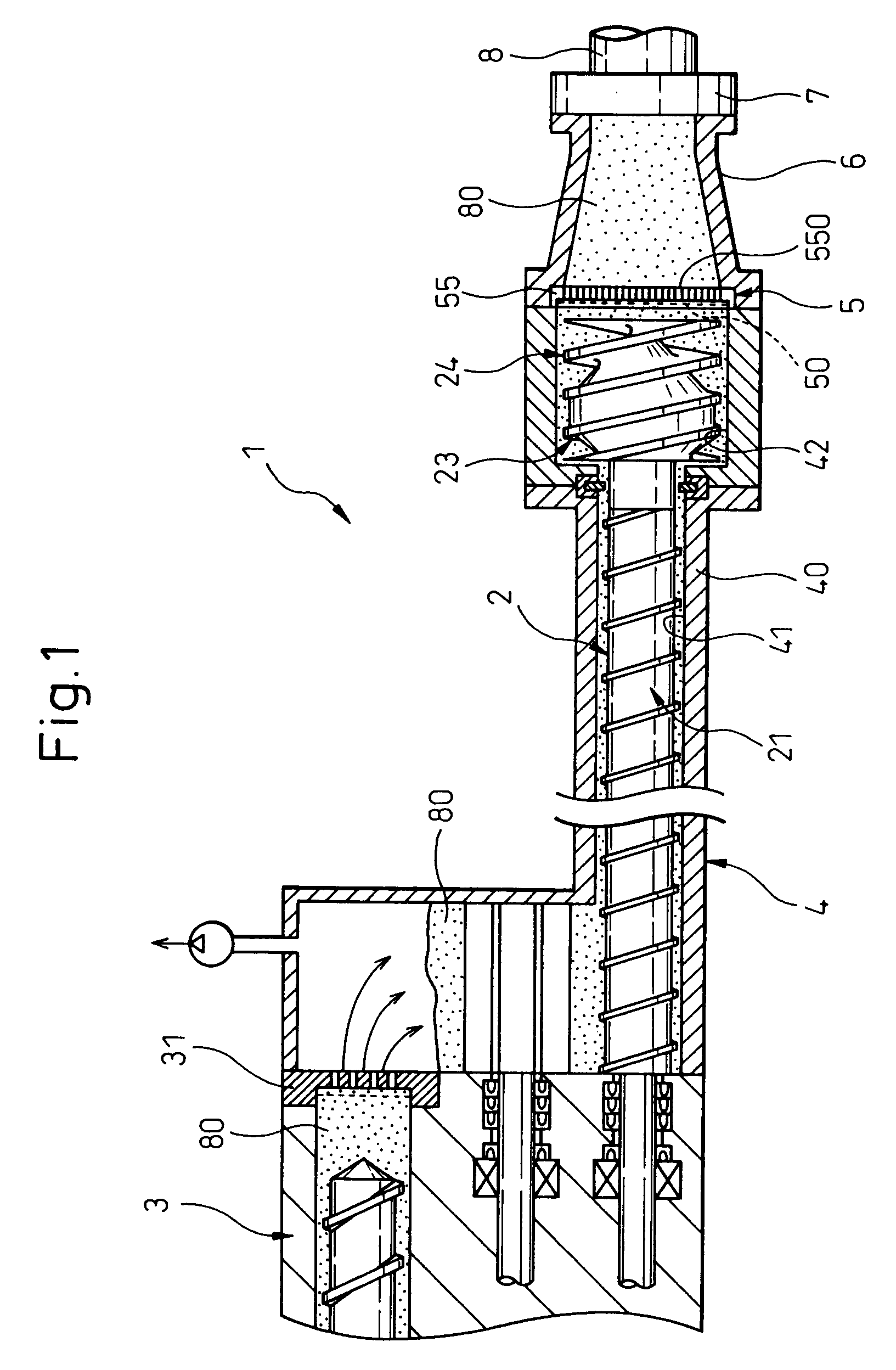 Apparatus for extruding ceramic molding