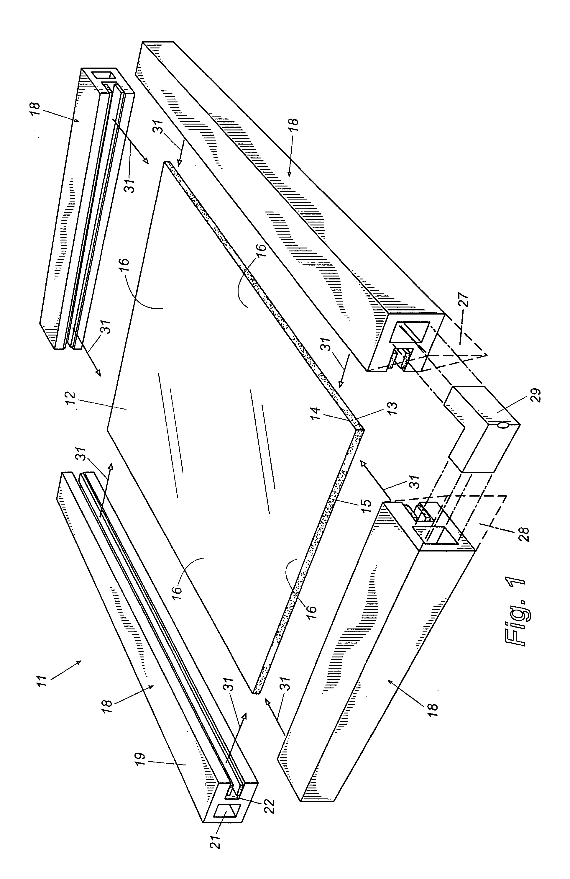 Groove glazed window sash and fabrication method