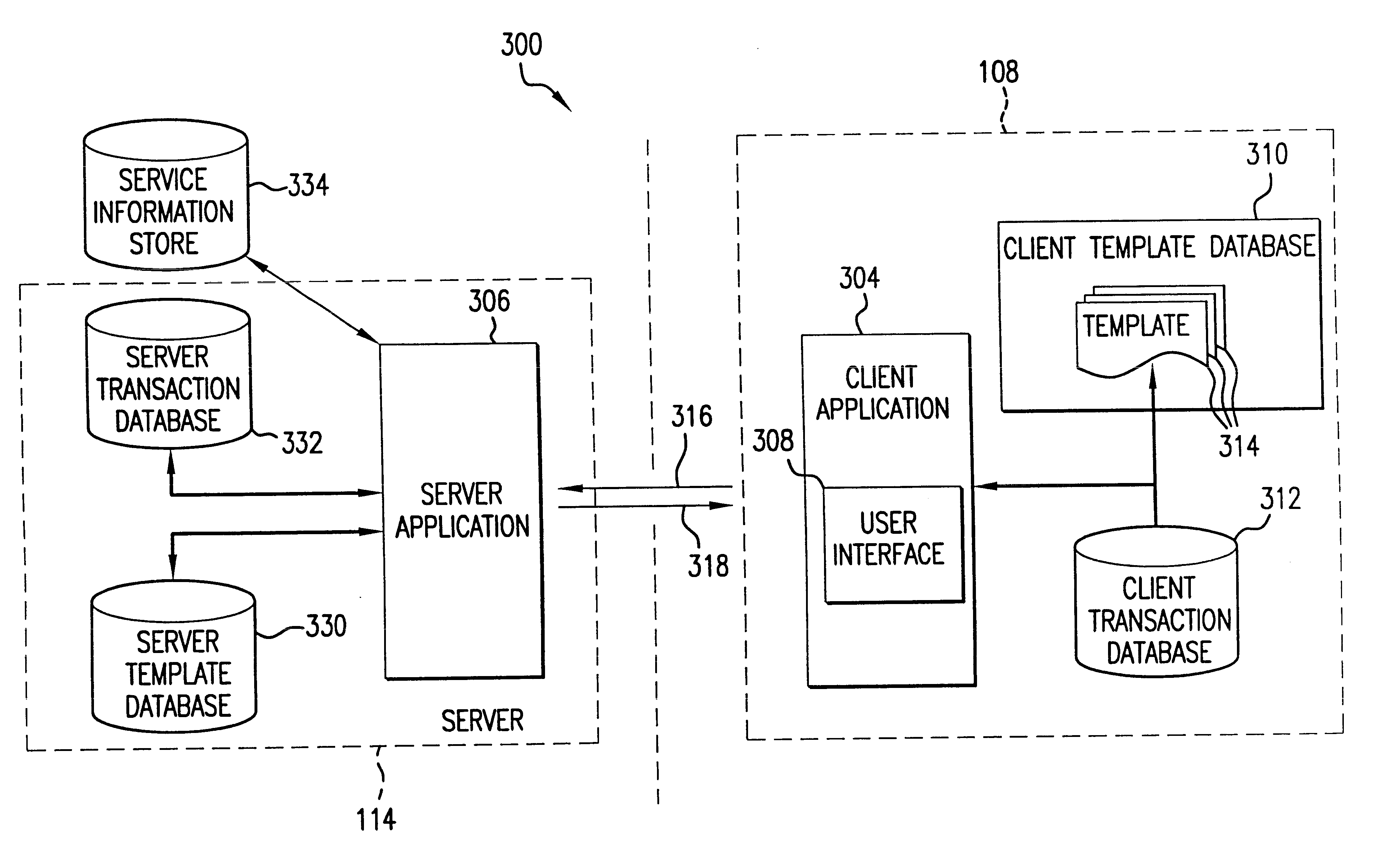 System, method and apparatus for utilizing transaction databases in a client-server environment