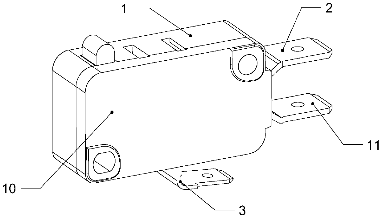 Micro switch with positive separation mechanism